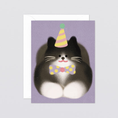 'Tuxedo Cat' Kids Greeting Card by Wrap