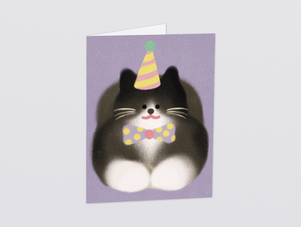 'Tuxedo Cat' Kids Greeting Card by Wrap