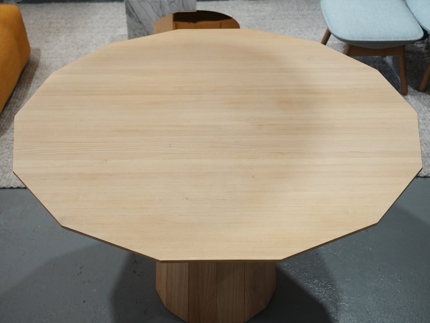 Colour Wood Dining Table / Large 120 cm / Pale Natural / Ex-Display