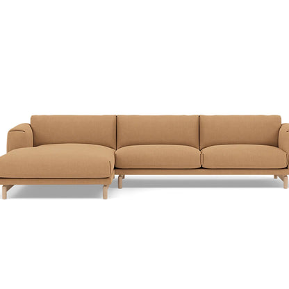 Rest Sofa with Left Chaise Longue (Sitting Right) by Muuto - Fiord 451