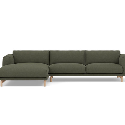 Rest Sofa with Left Chaise Longue (Sitting Right) by Muuto - Fiord 961