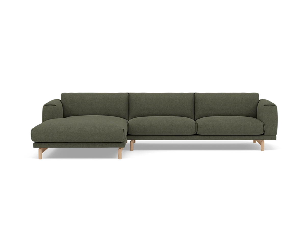 Rest Sofa with Left Chaise Longue (Sitting Right) by Muuto - Fiord 961