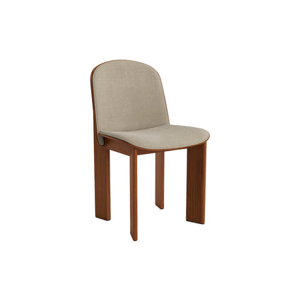 Chisel 65 Chair Front Upholstery by HAY - Lacquered Walnut / Linara 216