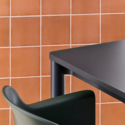Annex Table Flush by HAY - Dark Grey Linoleum Top / Charcoal Aluminium Legs