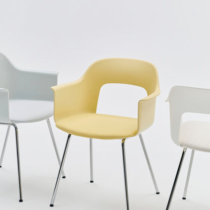 Layout Armchair Upholstered - Metal Base by HAY