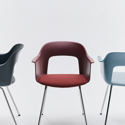 Layout Armchair Upholstered - Metal Base by HAY