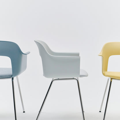 Layout Armchair Upholstered - Metal Base by HAY