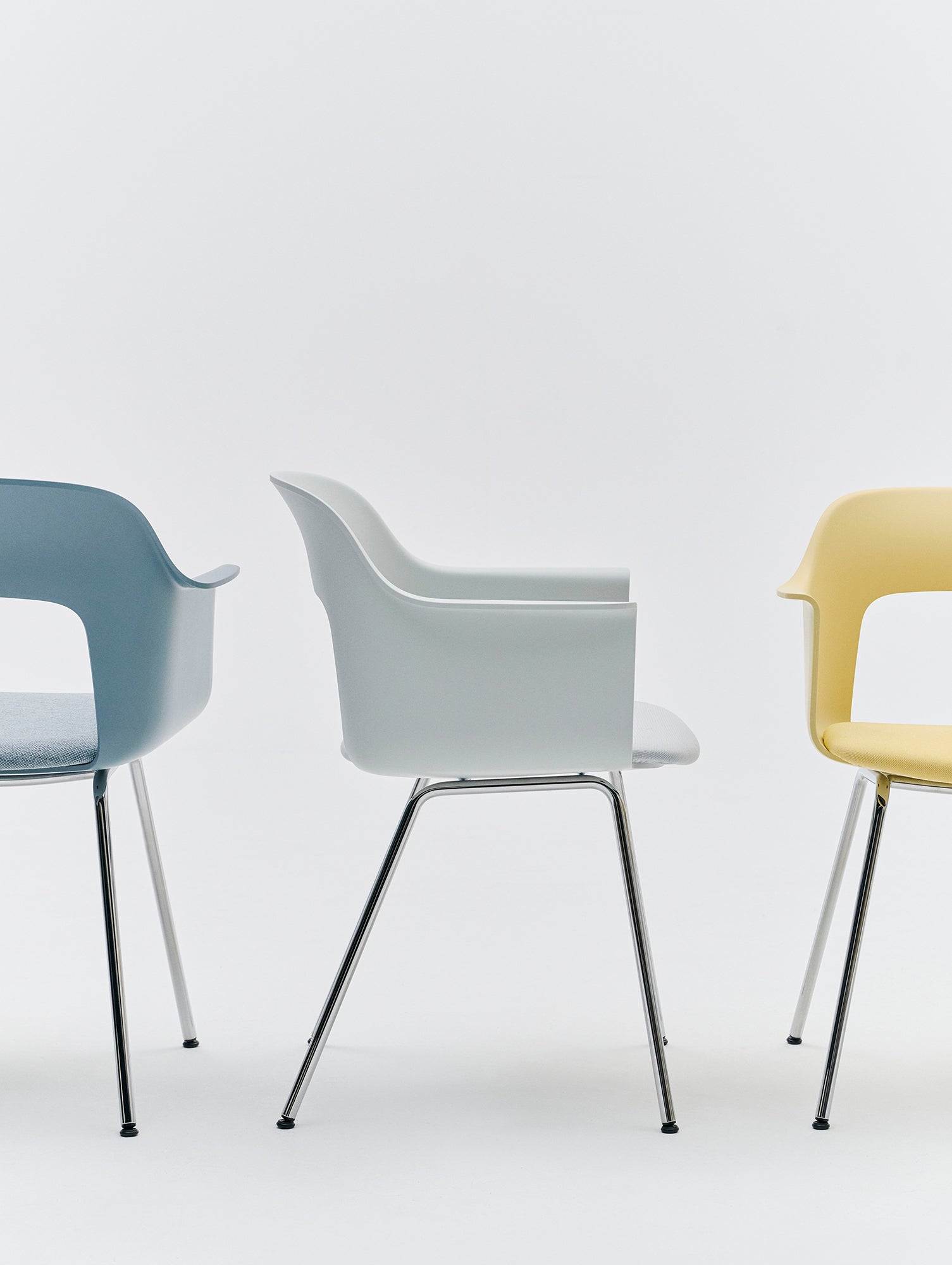 Layout Armchair Upholstered - Metal Base by HAY
