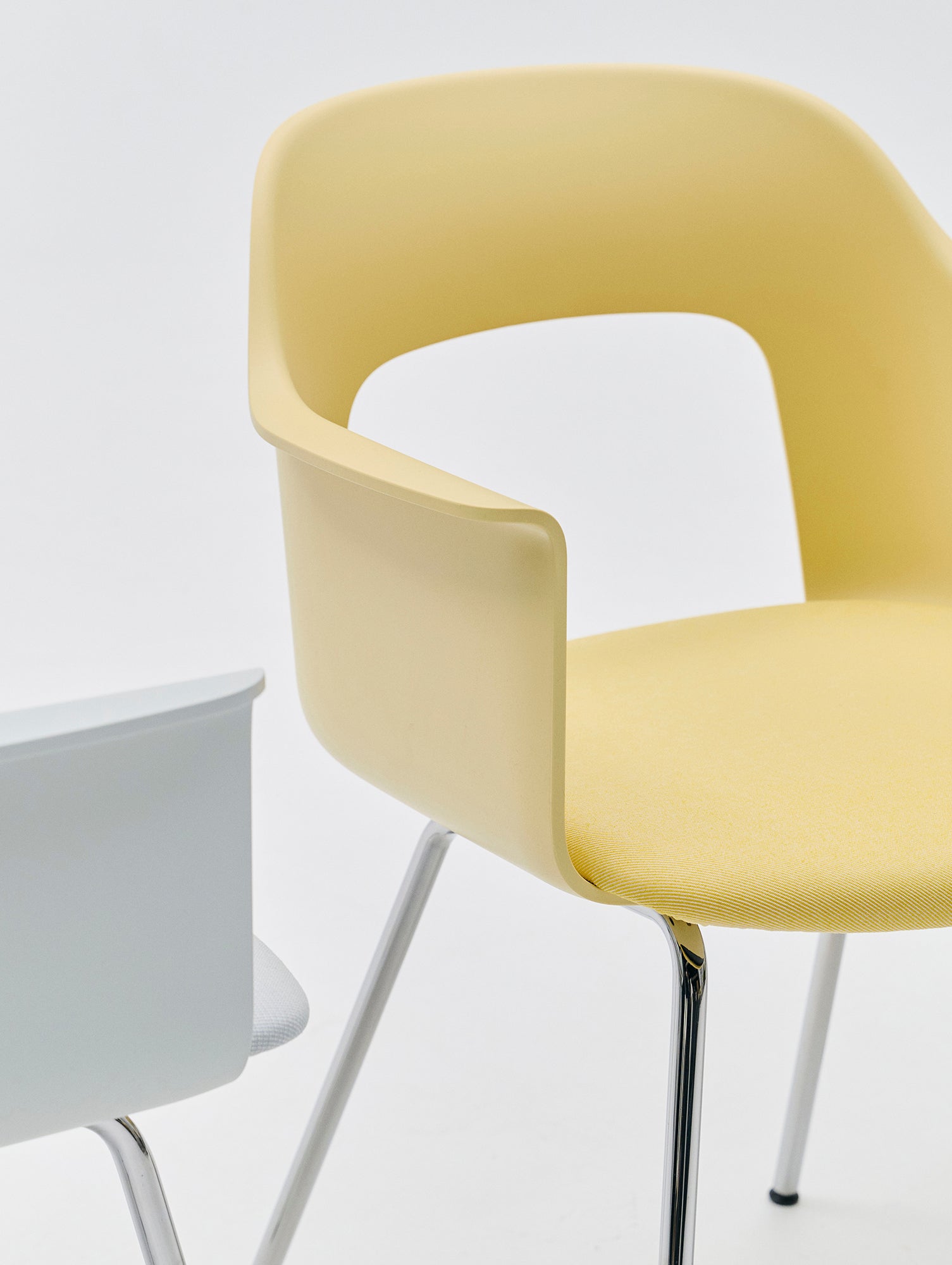 Layout Armchair Upholstered - Metal Base by HAY