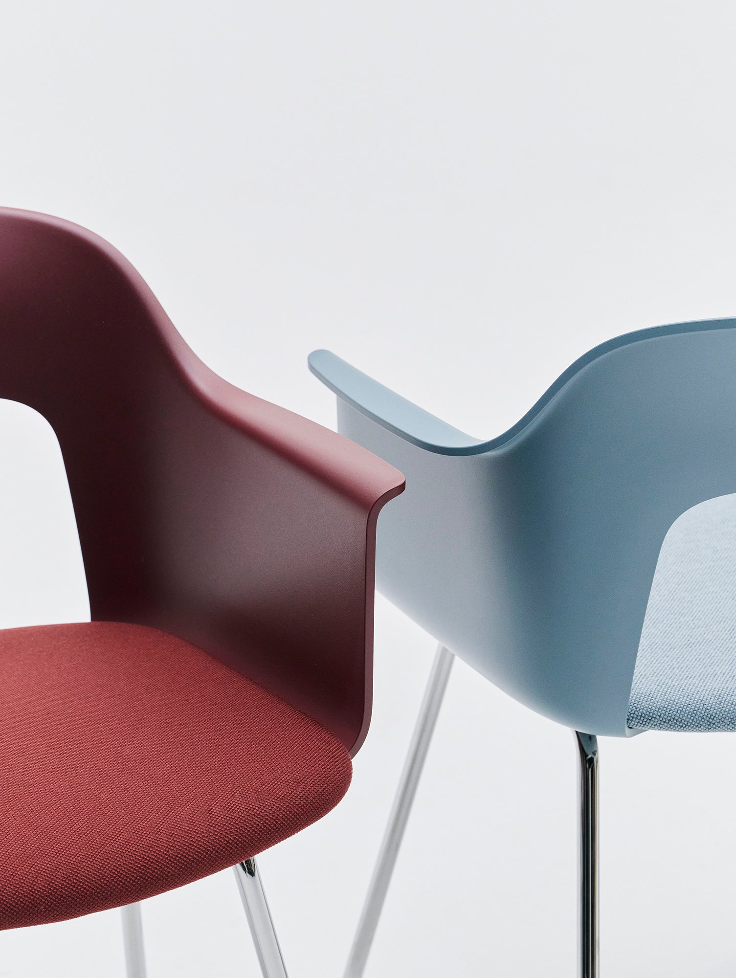 Layout Armchair Upholstered - Metal Base by HAY