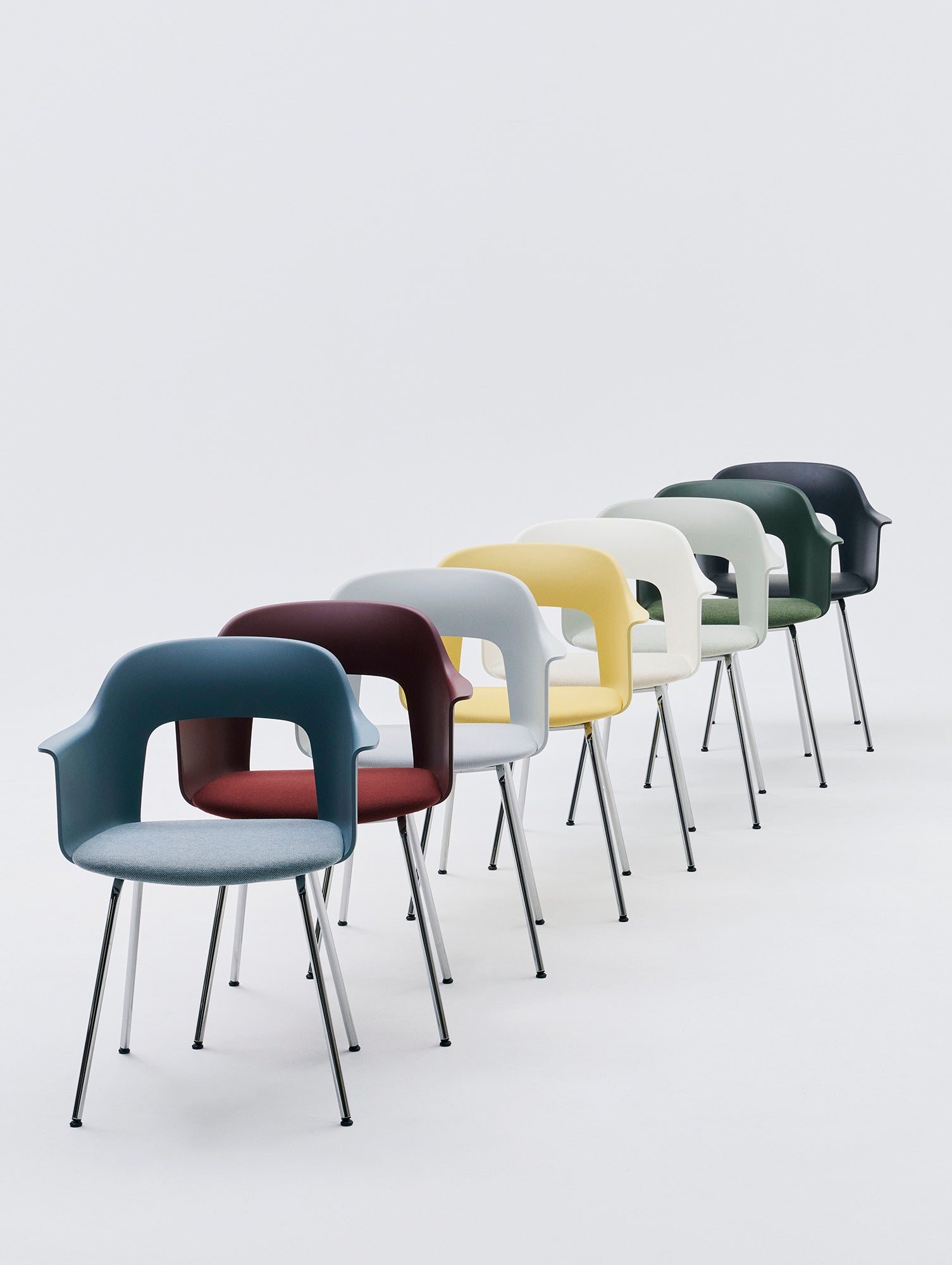 Layout Armchair Upholstered - Metal Base by HAY