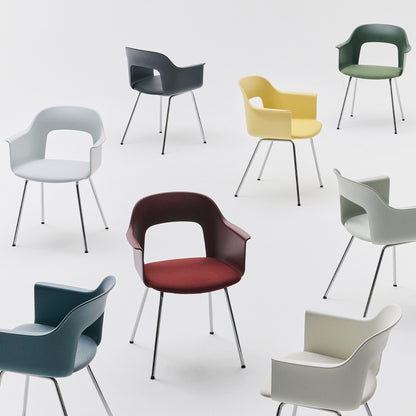 Layout Armchair Upholstered - Metal Base by HAY