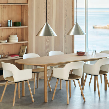 Layout Armchair Wood Base by HAY - Plywood Seat (222) / Lacquered Oak Base / Cream White / Oak Seat