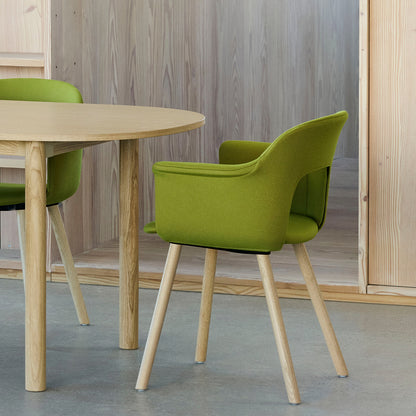 Layout Armchair Upholstered - Wood Base