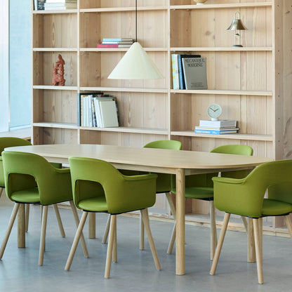 Layout Armchair Upholstered - Wood Base