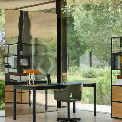Annex Table Flush by HAY - Dark Grey Linoleum Top / Charcoal Aluminium Legs