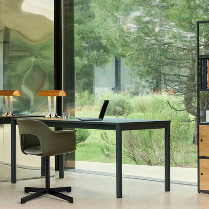 Annex Table Flush by HAY - Dark Grey Linoleum Top / Charcoal Aluminium Legs