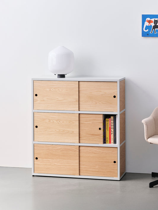 New Order Shelving - Combination 304 in Light Grey by HAY