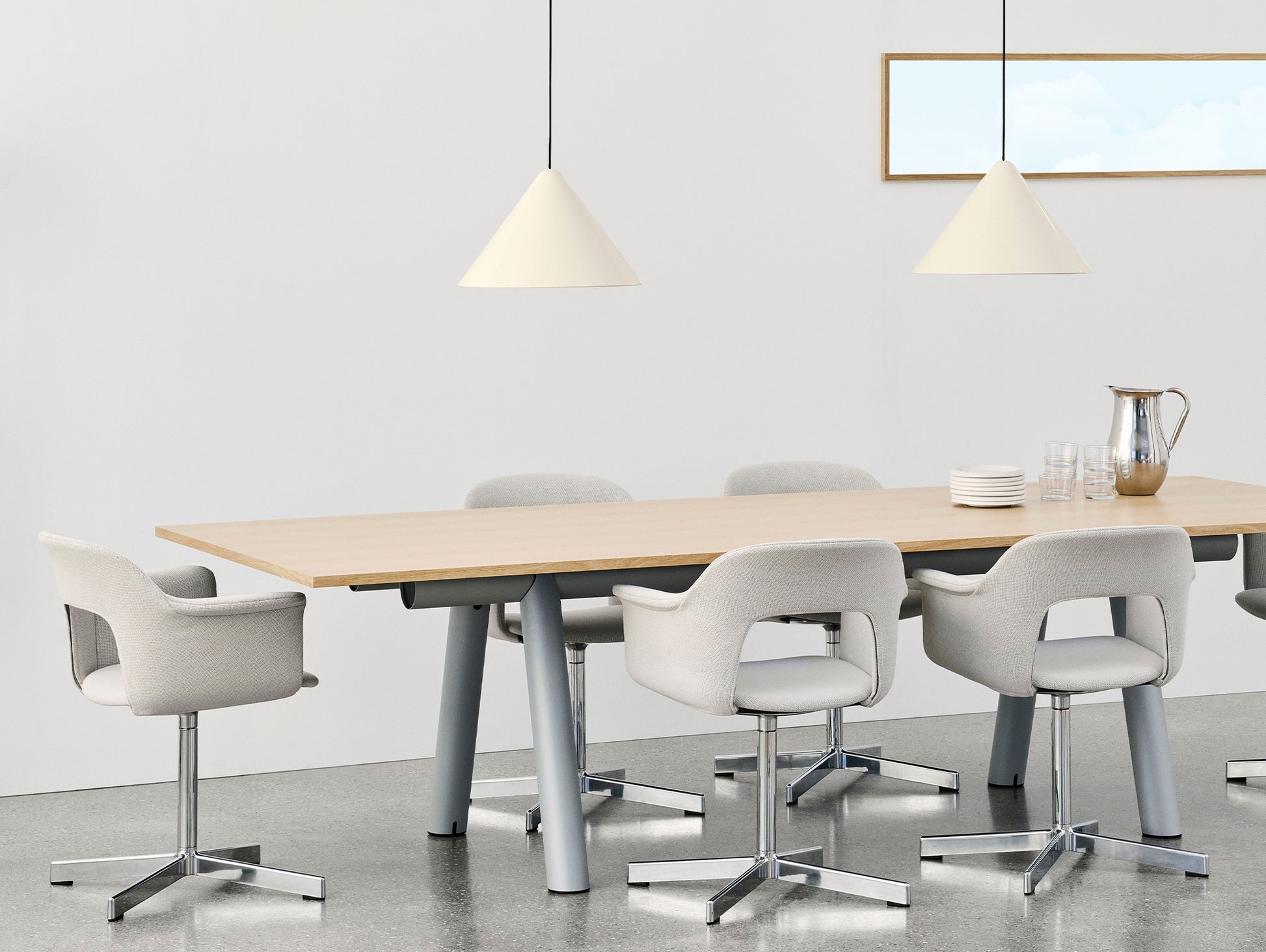 Compass Pendant Lamp by HAY - D43 / Oyster White