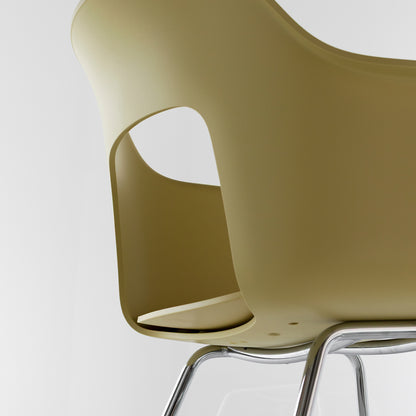 Layout Armchair 211 Metal Base by HAY - Chromed Steel Base / Biscotti