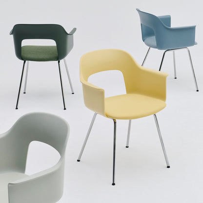 Layout Armchair Upholstered - Metal Base by HAY