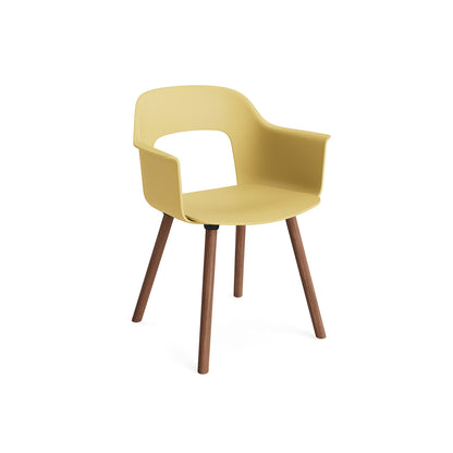 Layout Armchair Wood Base by HAY - Polypropylene Seat (221) / Lacquered Walnut Base / Biscotti