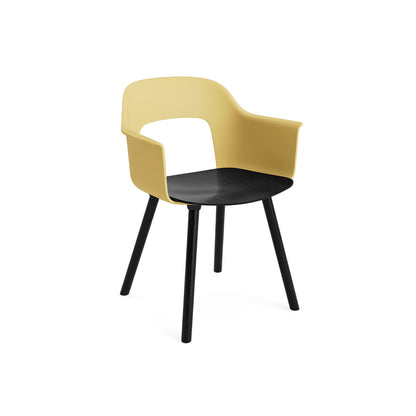 Layout Armchair Wood Base by HAY - Plywood Seat (222) / Black Lacquered Oak Base / Biscotti / Black Oak Seat