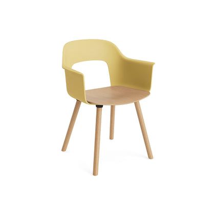 Layout Armchair Wood Base by HAY - Plywood Seat (222) / Lacquered Oak Base / Biscotti / Oak Seat