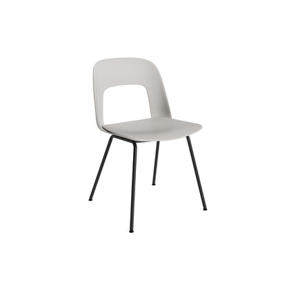 Layout Chair 111  Metal Base by HAY - Sky Grey Shell / Black Base