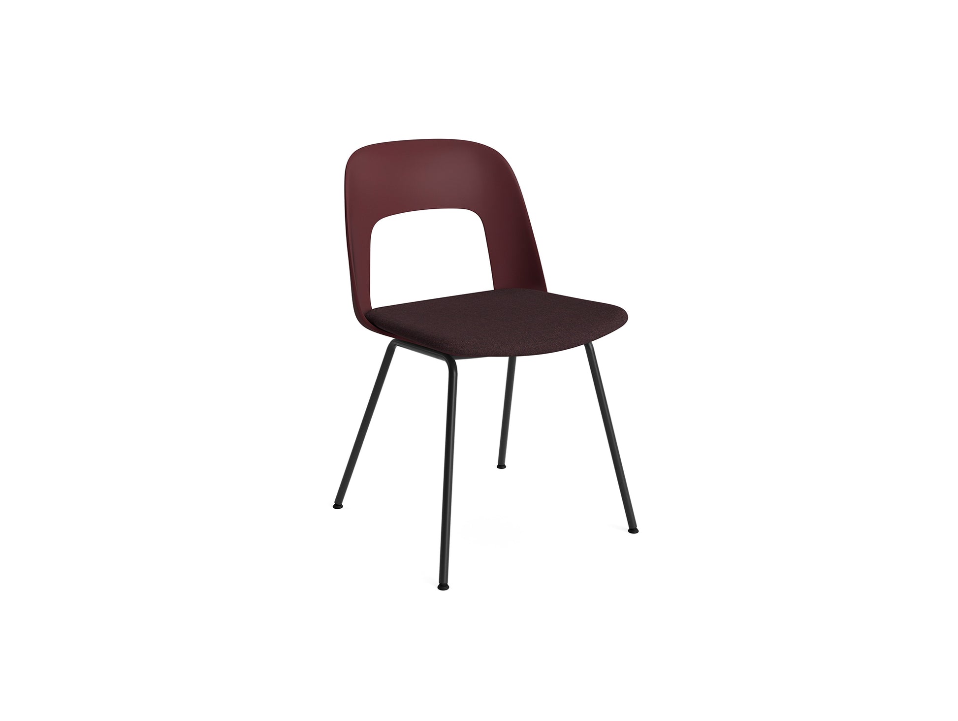 Layout Chair 113  Metal Base by HAY - Bordeaux / Remix 373