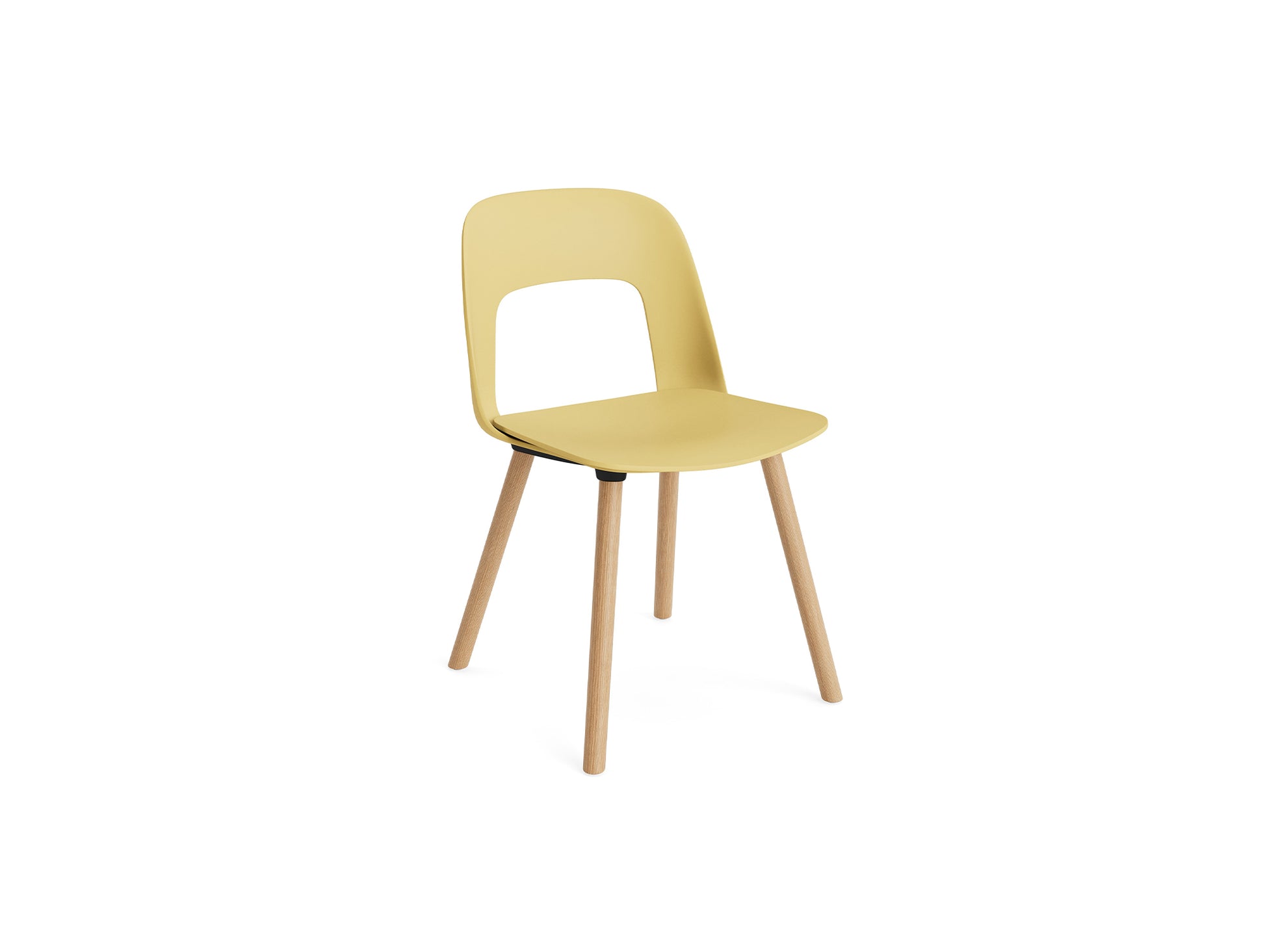 Layout Chair Wood Base 121 by HAY - Lacquered Oak / Biscotti