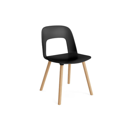 Layout Chair Wood Base 121 by HAY - Lacquered Oak / Black