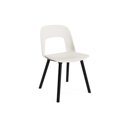 Layout Chair Wood Base 121 by HAY - Black Lacquered Oak / Cream White
