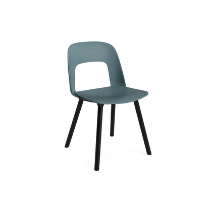 Layout Chair Wood Base 121 by HAY - Black Lacquered Oak / Ocean