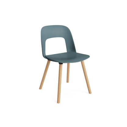 Layout Chair Wood Base 121 by HAY - Lacquered Oak / Ocean