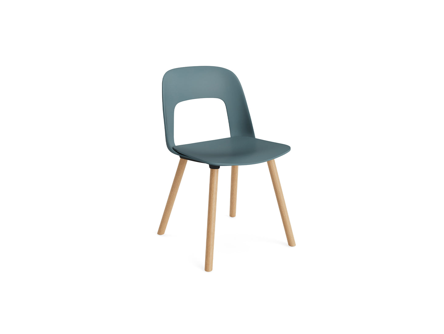 Layout Chair Wood Base 121 by HAY - Lacquered Oak / Ocean