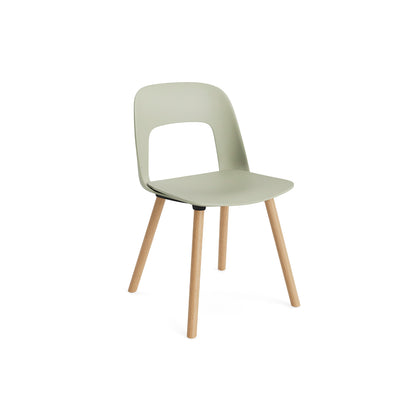 Layout Chair Wood Base 121 by HAY - Lacquered Oak / Pastel Green
