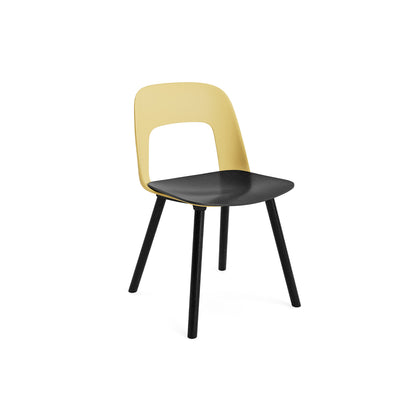 Layout Chair Wood Base 122 by HAY - Black Lacquered Oak / Black Oak Veneer Seat / Biscotti