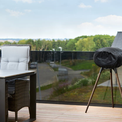 Ground High Fireplace by Le Feu - Black Dome / Black Bowl / Smoked Oak Base