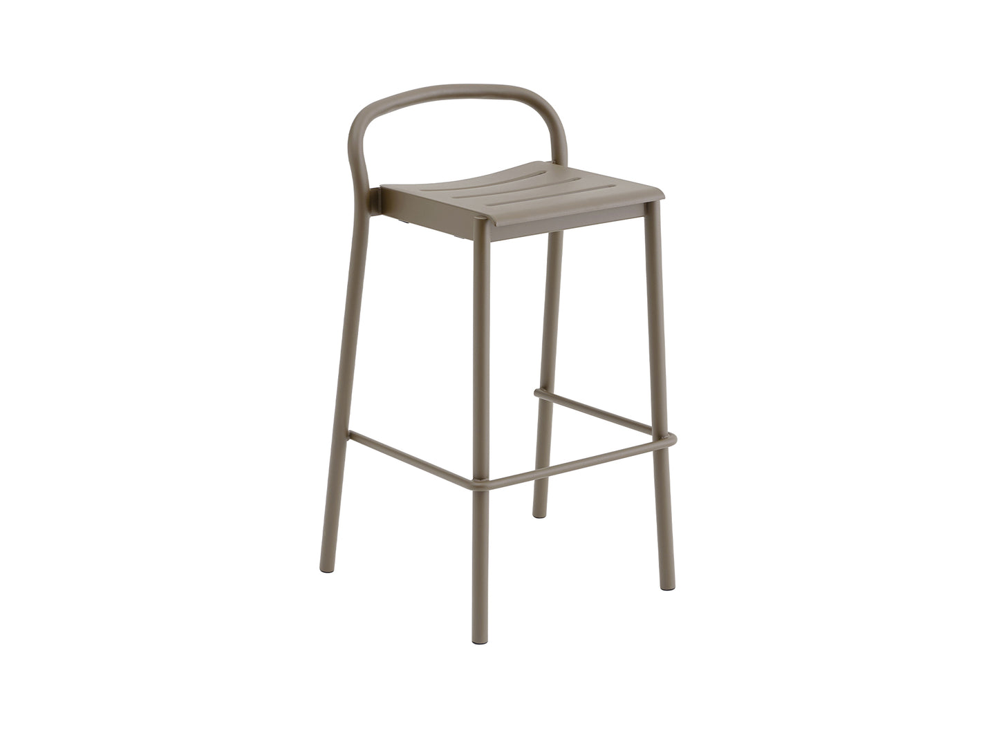 Linear Steel Bar Stool by Muuto - Taupe