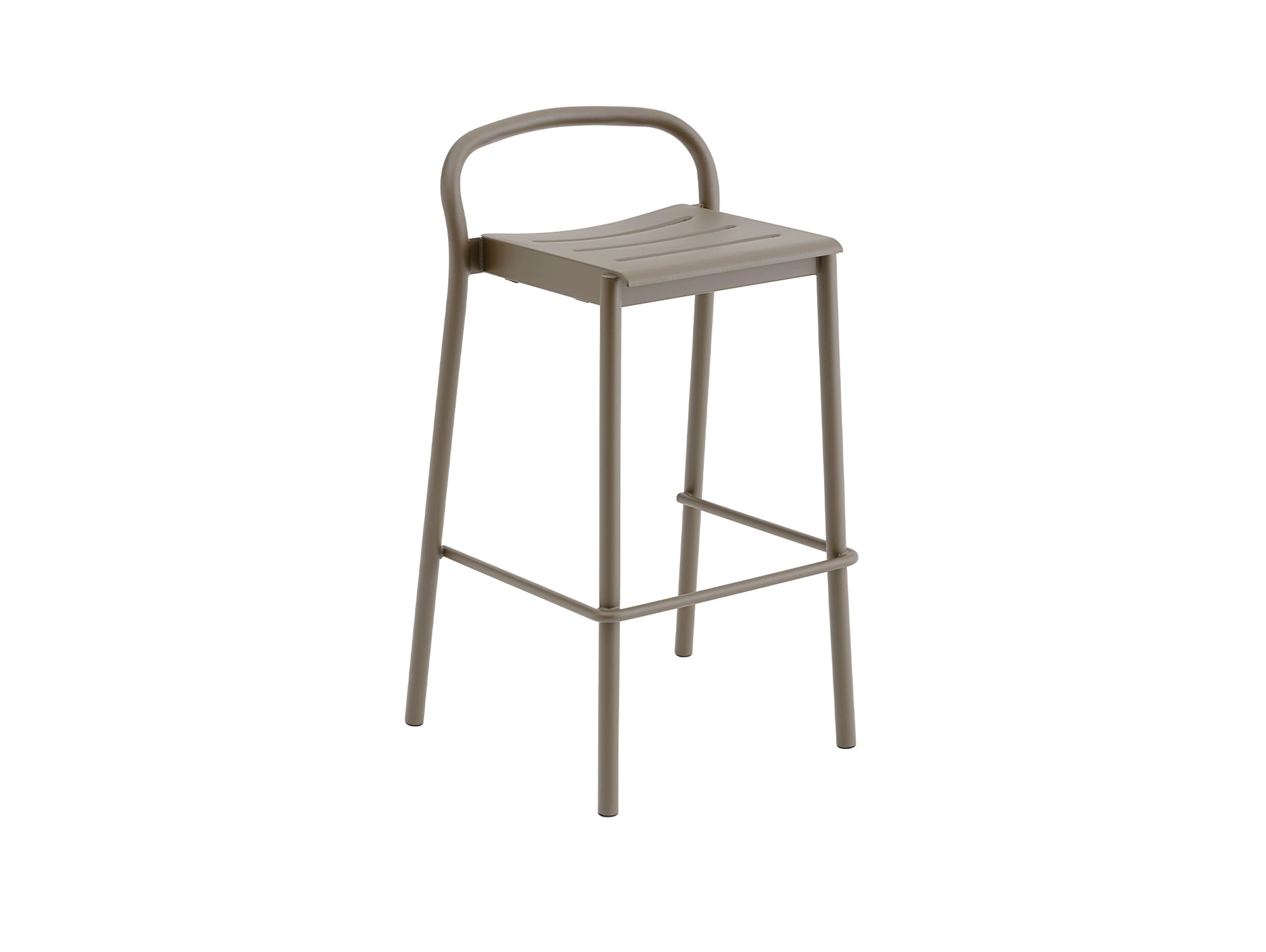 Linear Steel Bar Stool by Muuto - Taupe
