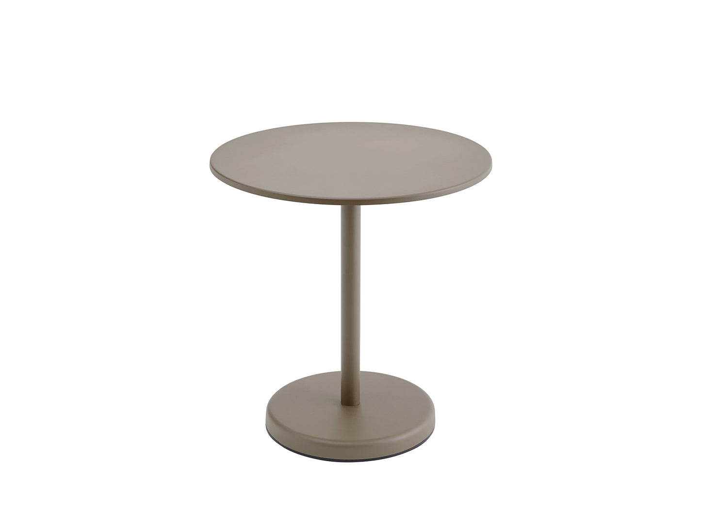 Linear Steel Café Table - Round, Taupe