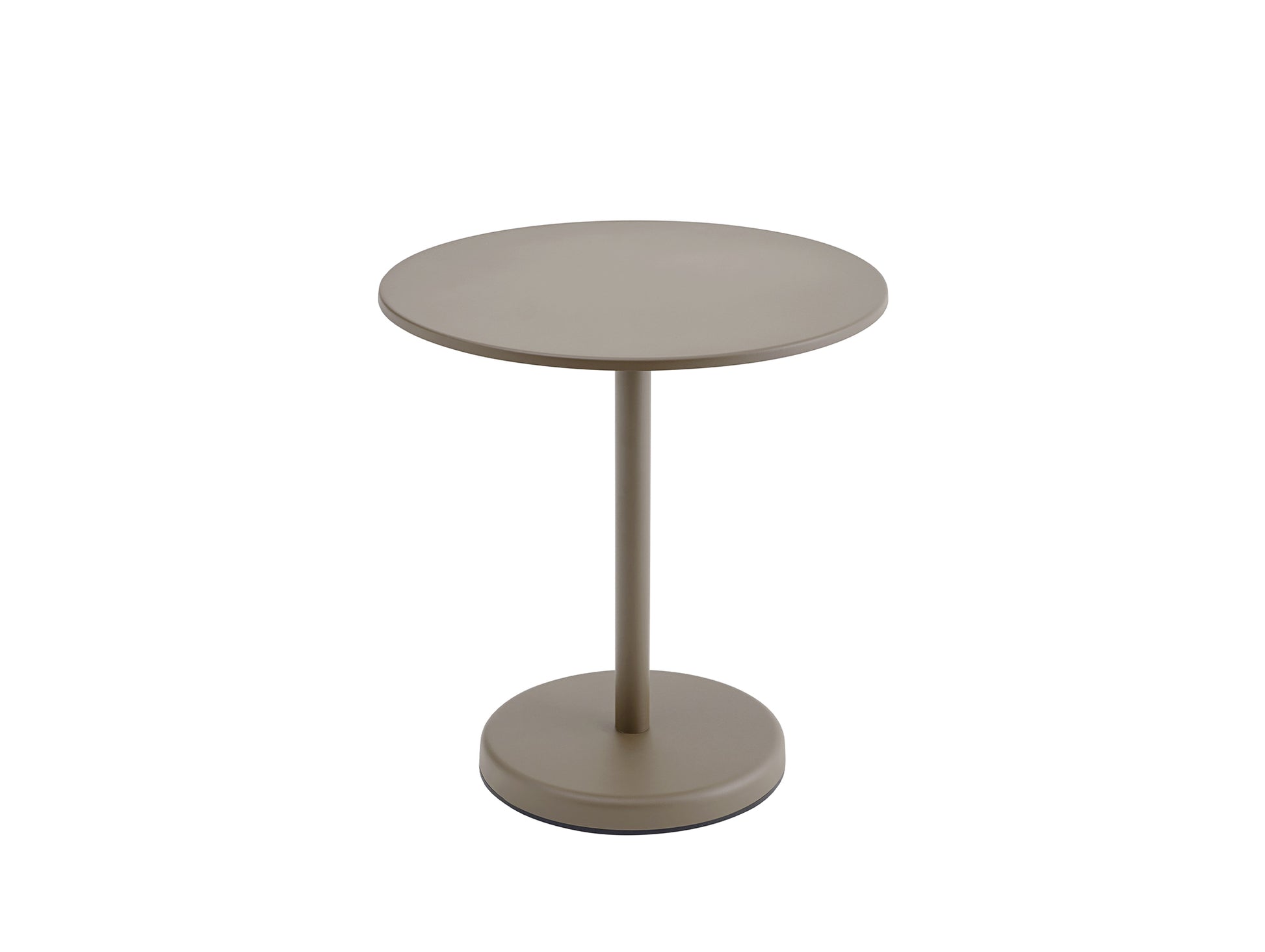 Linear Steel Café Table - Round, Taupe