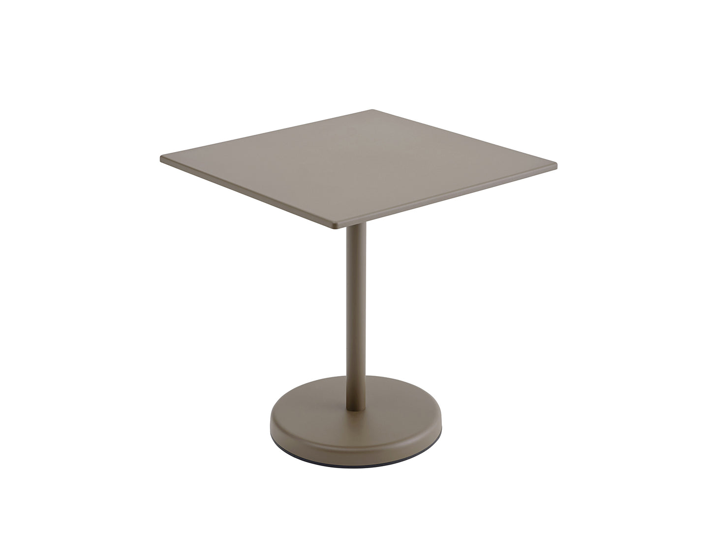 Linear Steel Café Table - Square, Taupe