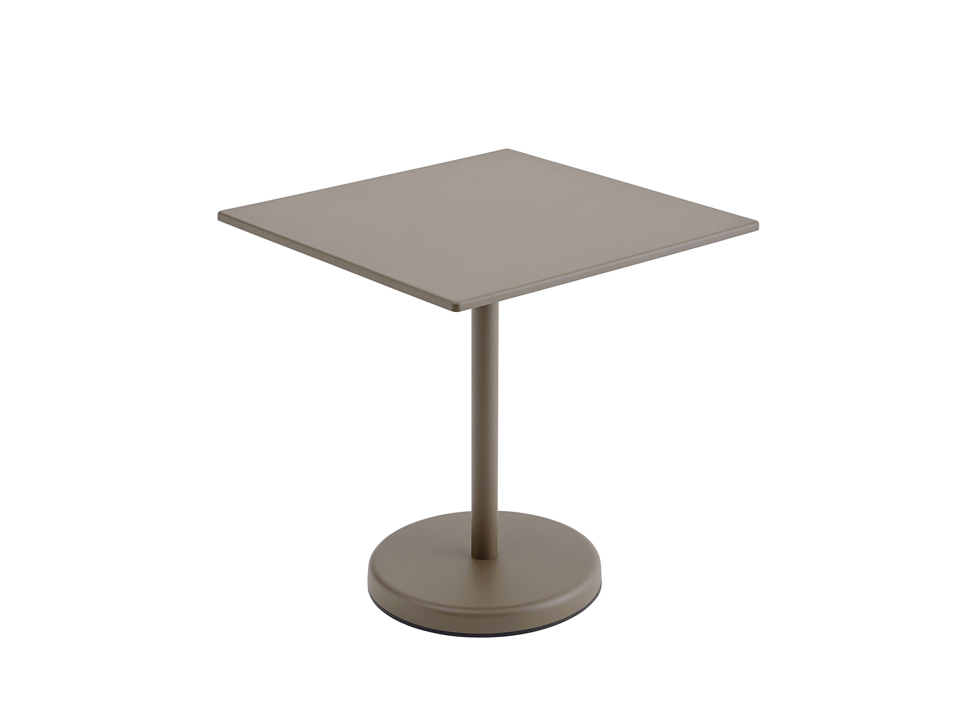 Linear Steel Café Table - Square, Taupe
