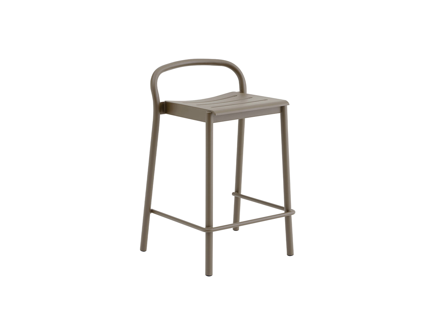 Linear Steel Counter Stool by Muuto - Taupe