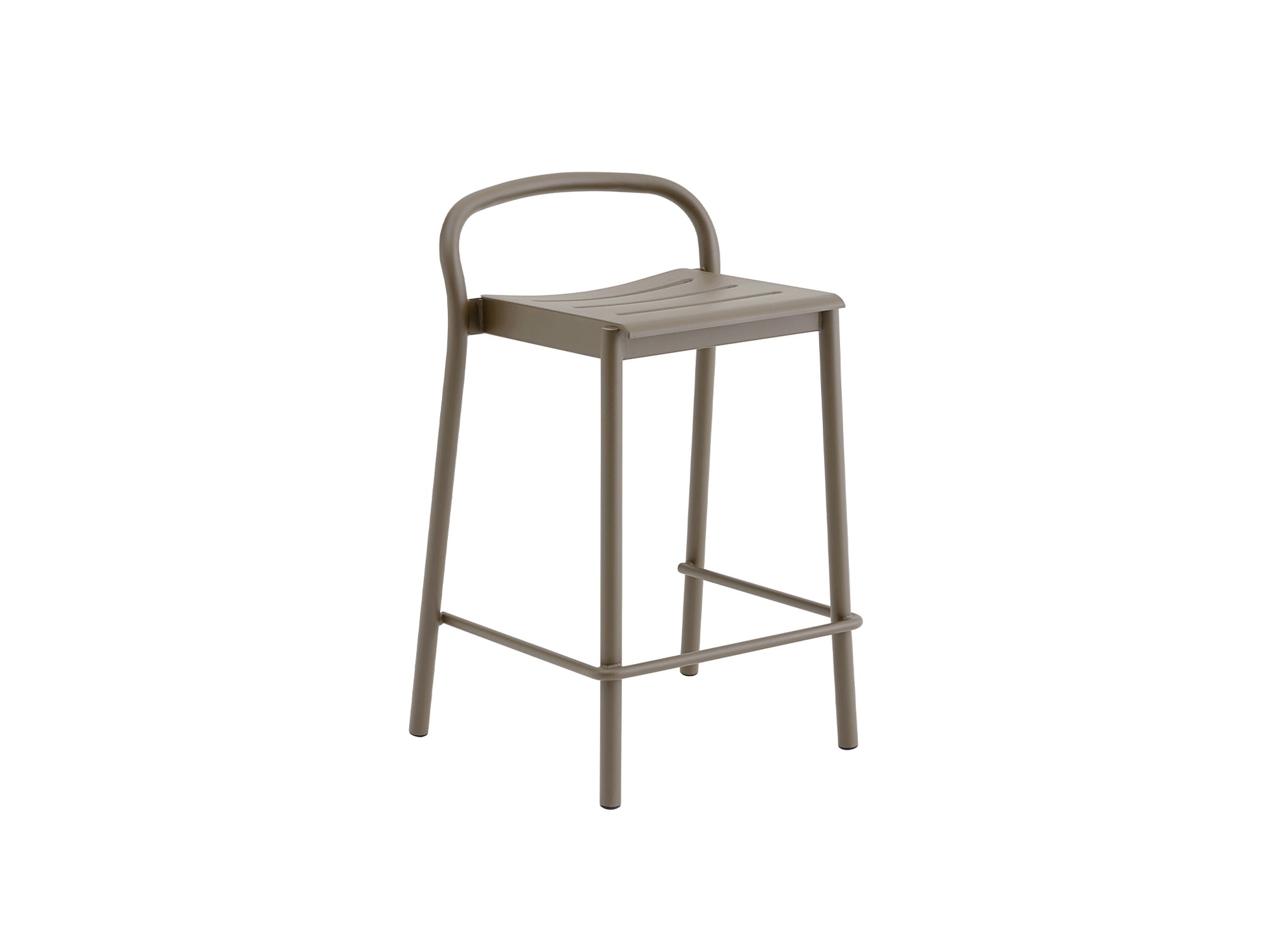 Linear Steel Counter Stool by Muuto - Taupe