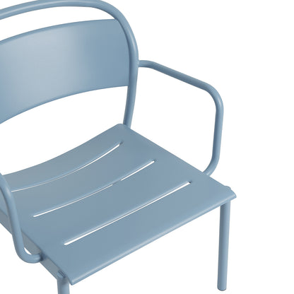 Linear Steel Lounge Armchair by Muuto - Pale Blue