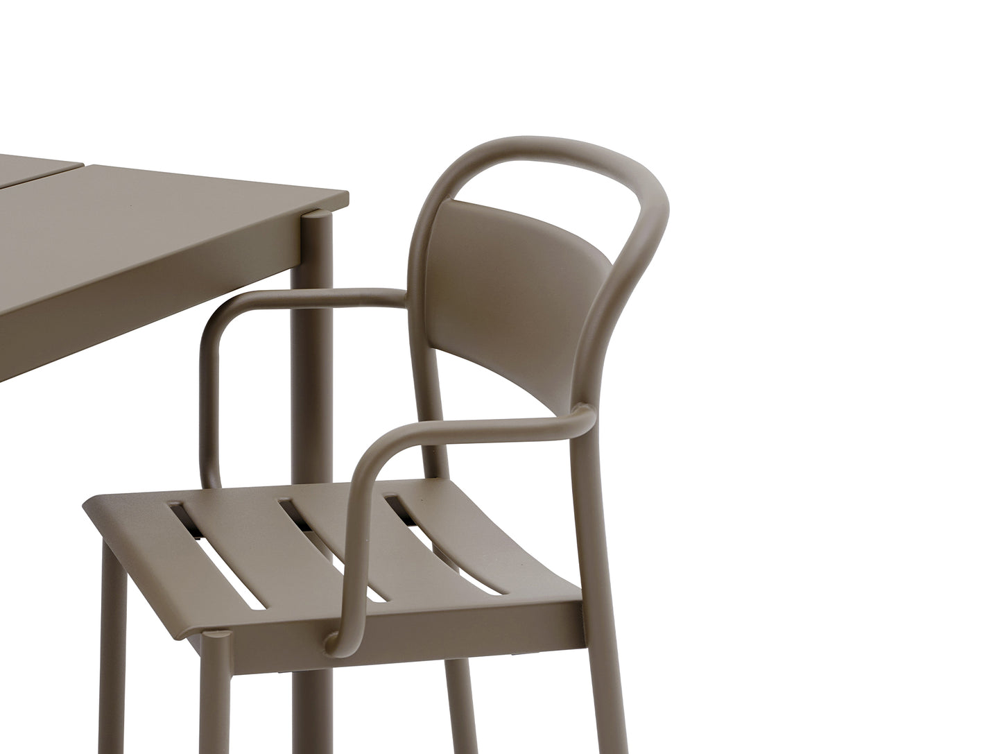 Linear Steel Armchair by Muuto - Taupe