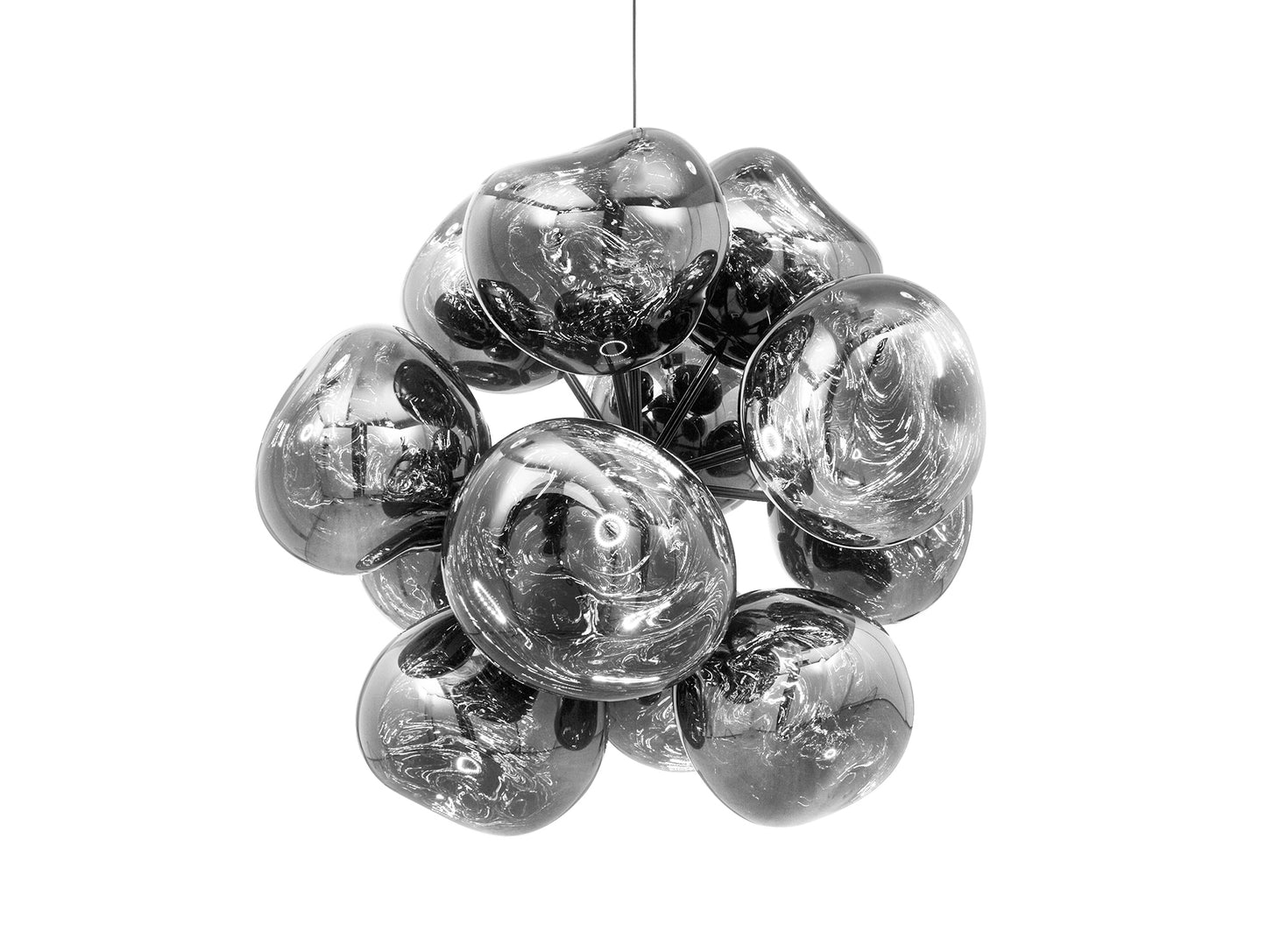 Melt Burst LED Chandelier by Tom Dixon - Silver